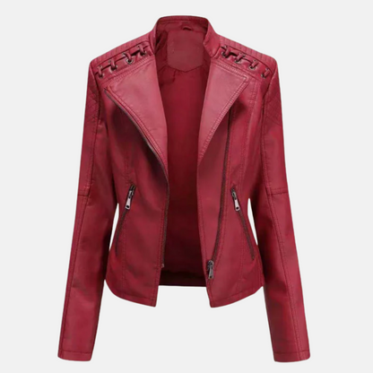 Mistrève | Veste en cuir Femme – Élégance Automnale