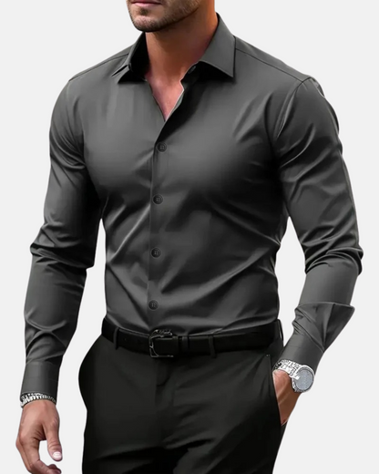 Mistrève | Chemise Homme Slim Fit Manches Longues – Élégance Formelle et Confort Moderne