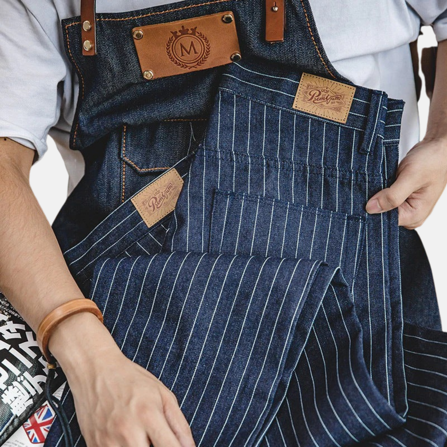 Mistrève | Jean en Denim Brut à Rayures – Vintage & Style Authentique