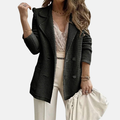 Mistrève | Gilet Blazer Élégant Tricoté à Deux Boutons – Style Classique et Confort Quotidien