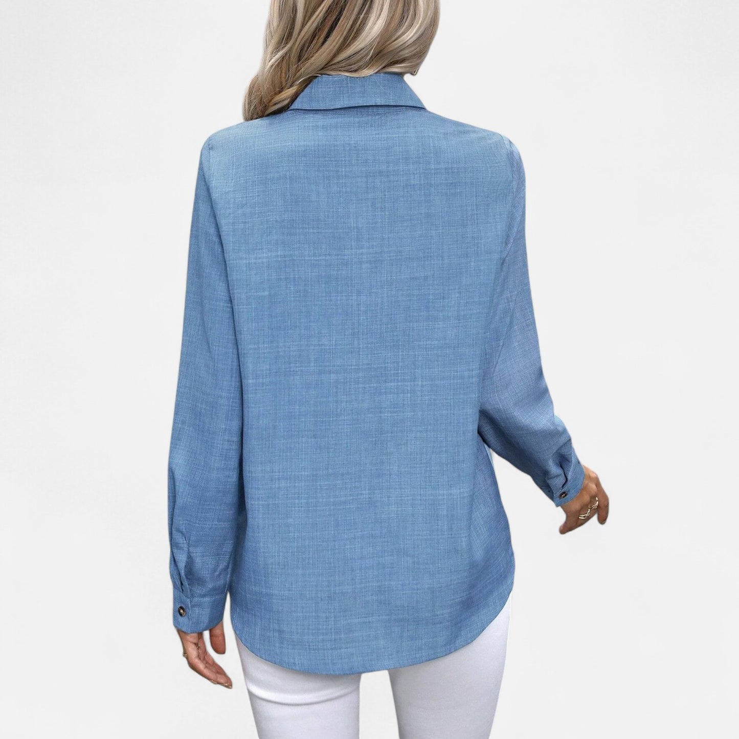 Mistrève | Chemise Femme Manche Longue à Col Revers – Casual Raffinée, Élégance Naturelle