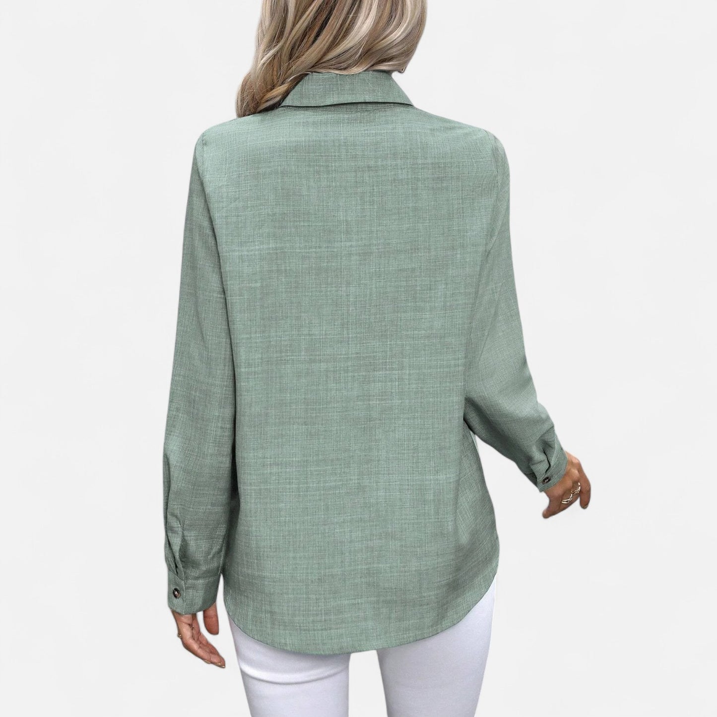 Mistrève | Chemise Femme Manche Longue à Col Revers – Casual Raffinée, Élégance Naturelle