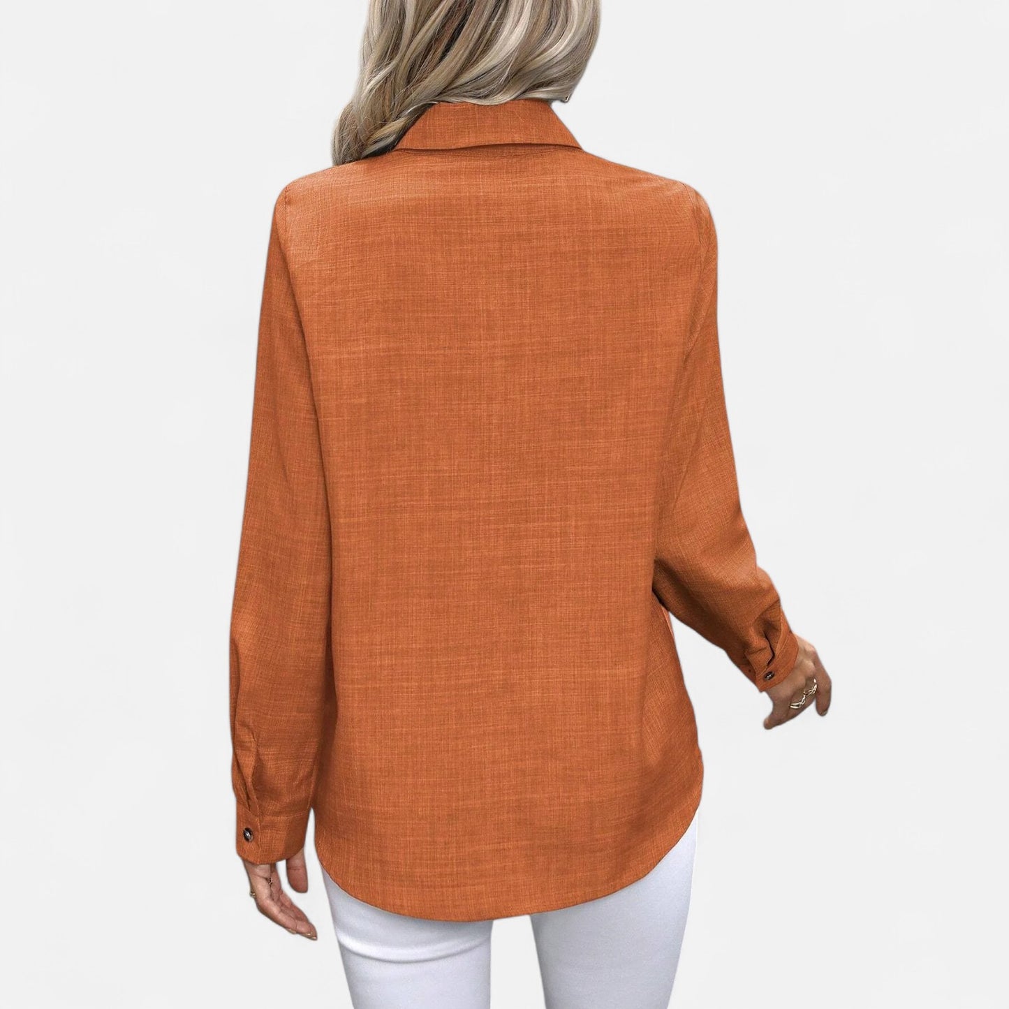 Mistrève | Chemise Femme Manche Longue à Col Revers – Casual Raffinée, Élégance Naturelle