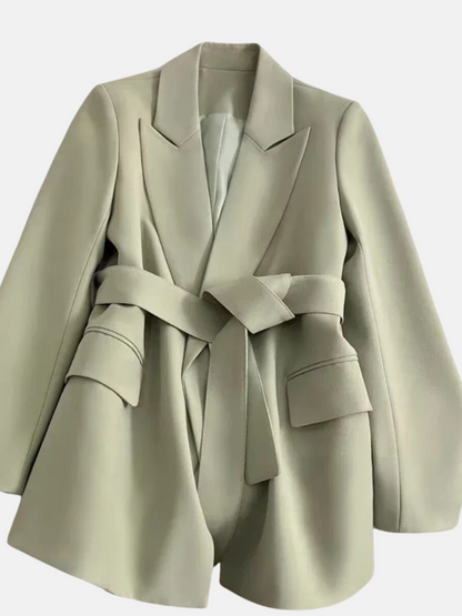 Mistrève | Blazer Élégant Femme avec Ceinture – Modernité & Élégance Assurée