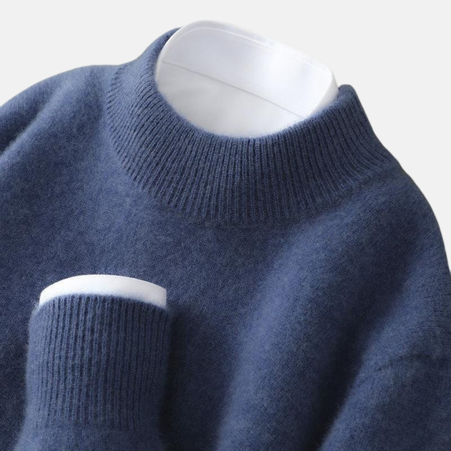 Mistrève | Pull Homme en Cachemire à Col Montant – Élégance Discrète et Chaleur Intemporelle