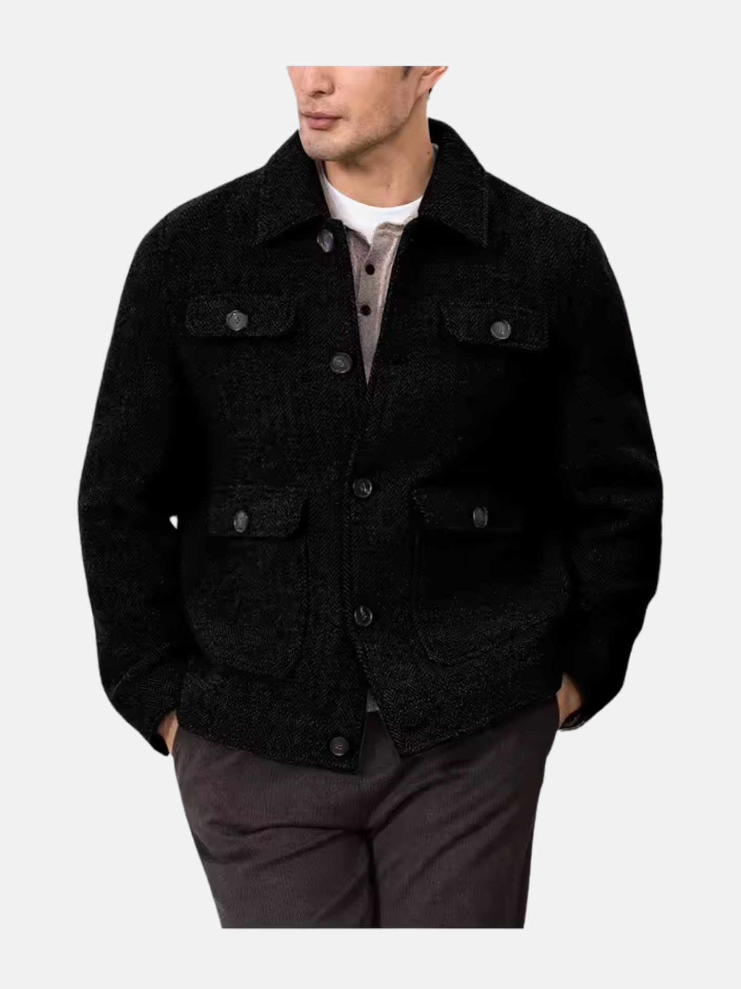 Mistrève | Herren Chevron-Muster Blazer – Klassische Eleganz und lässiger Stil