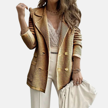 Mistrève | Gilet Blazer Élégant Tricoté à Deux Boutons – Style Classique et Confort Quotidien