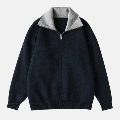 Mistrève | Pull à fermeture éclair pour homme avec col côtelé – Coupe décontractée et style polyvalent
