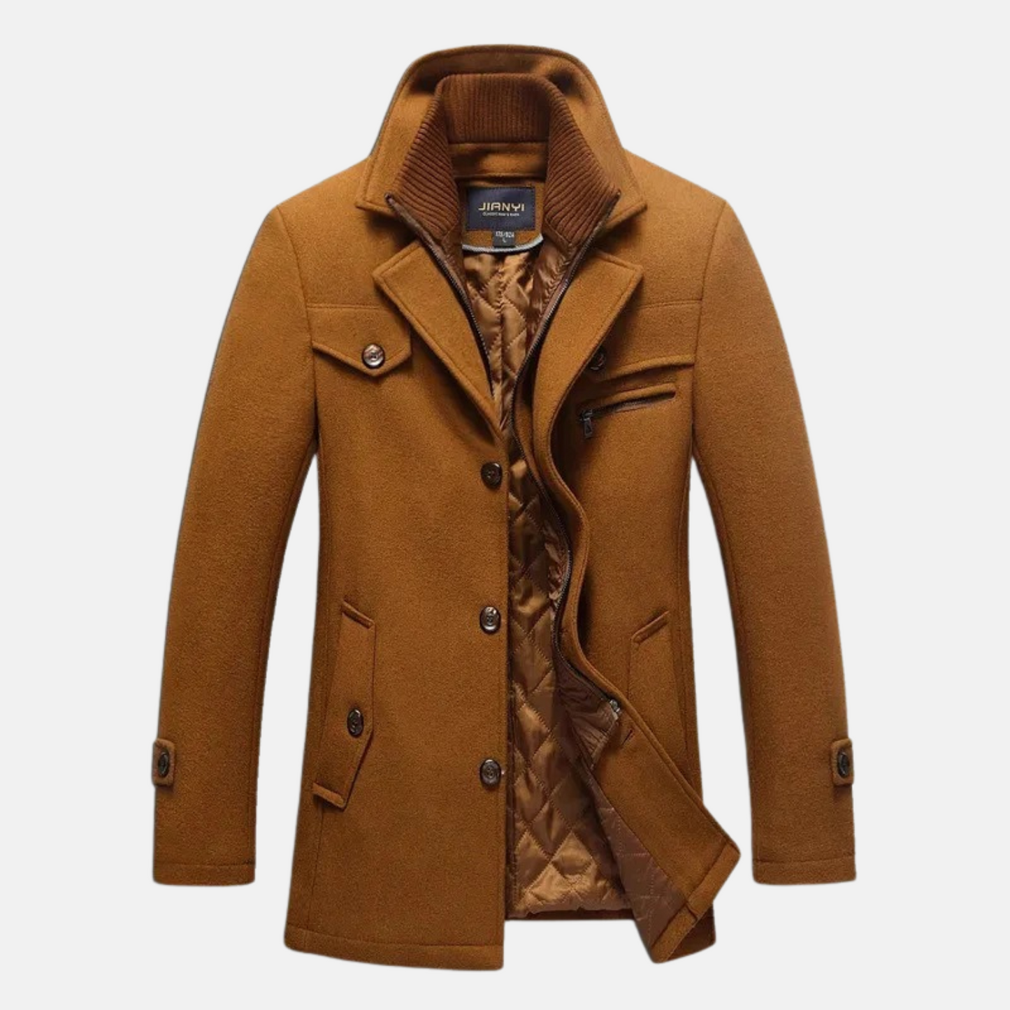 Mistrève | Manteau d'hiver long pour homme avec double fermeture éclair – Élégance au quotidien et confort intemporel
