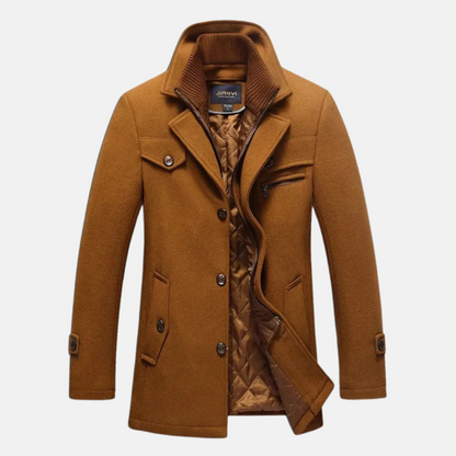 Mistrève | Manteau d'hiver long pour homme avec double fermeture éclair – Élégance au quotidien et confort intemporel