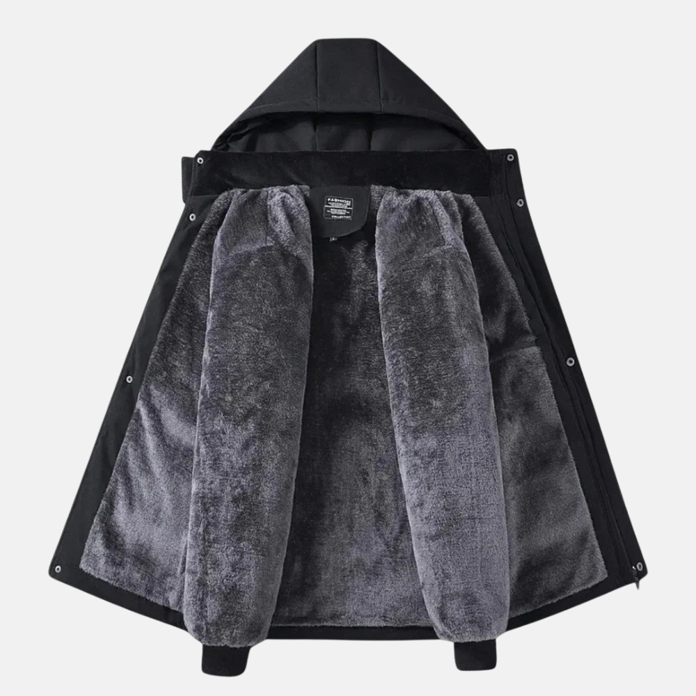 Mistrève | Parka Homme Chaude à Capuche Amovible – Protection Hivernale et Élégance Moderne