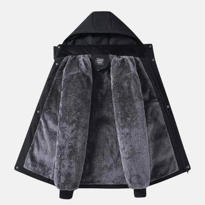 Mistrève | Parka Homme Chaude à Capuche Amovible – Protection Hivernale et Élégance Moderne