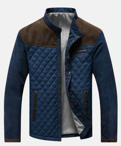 Mistrève | Veste Homme Patchwork Coton – Élégance Intemporelle & Style Polyvalent