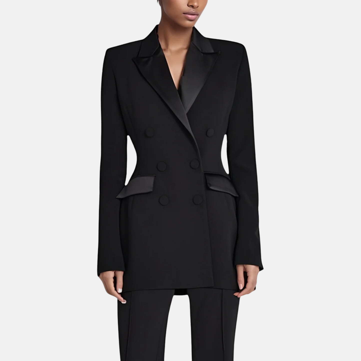 Mistrève | Robe Blazer Femme Double Boutonnage – Élégance Luxueuse et Silhouette Sophistiquée