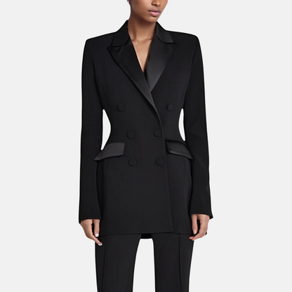 Mistrève | Robe Blazer Femme Double Boutonnage – Élégance Luxueuse et Silhouette Sophistiquée