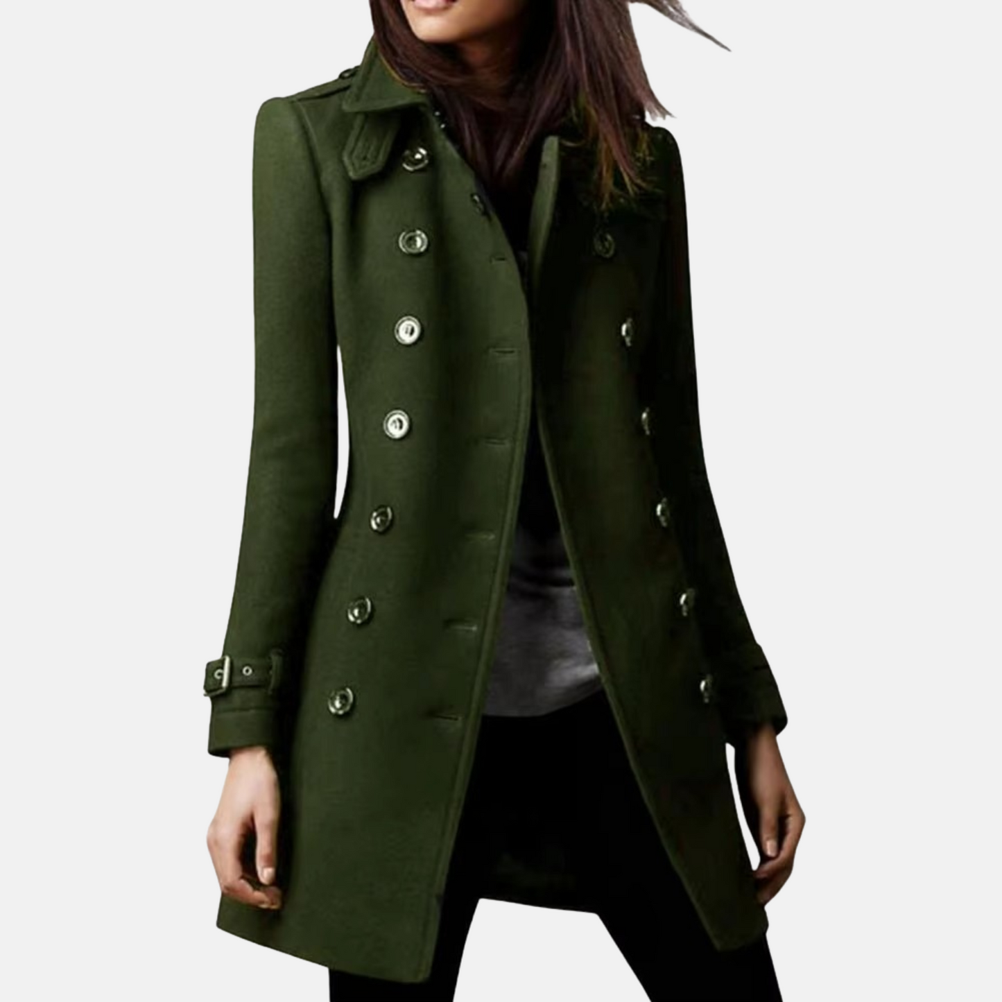 Mistrève | Manteau femme croisé en laine – Élégance intemporelle et chaleur hivernale