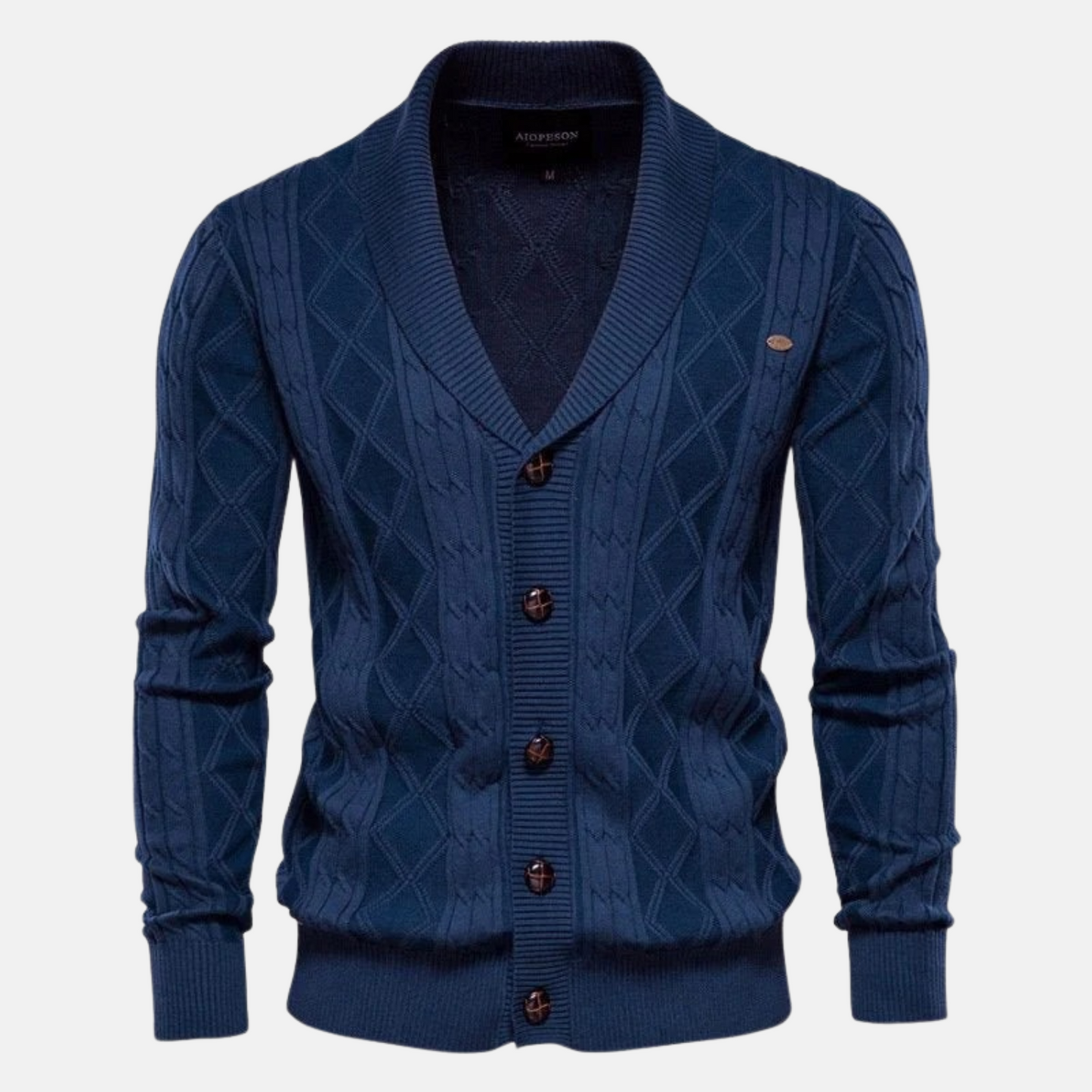 Mistrève | Cardigan Rétro 60’s en Maille Waffle – Style Intemporel et Confort