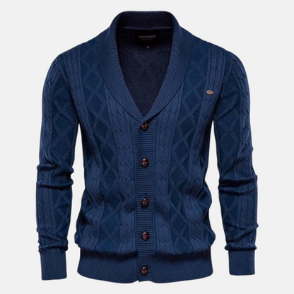 Mistrève | Cardigan Rétro 60’s en Maille Waffle – Style Intemporel et Confort