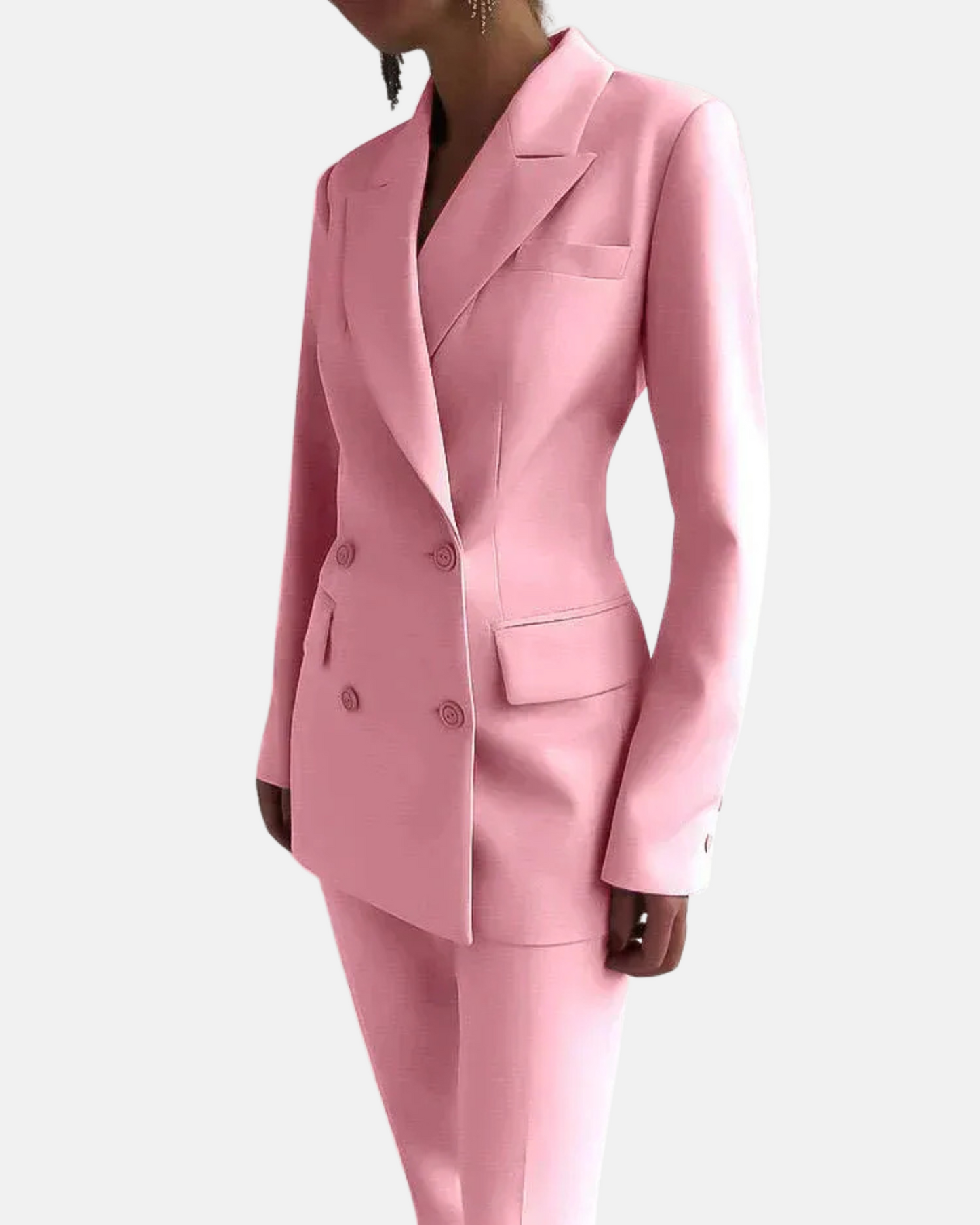 Mistrève | Ensemble Femme Blazer Double Boutonnage et Pantalon Large – Élégance Formelle et Allure Sophistiquée