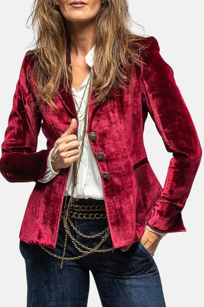 Mistrève | Blazer Femme Rétro à Revers – Élégance Intemporelle et Style Polyvalent
