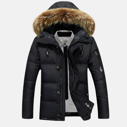 Mistrève | Parka Homme Hiver à Capuche Fourrure – Chaleur Luxueuse et Élégance Moderne