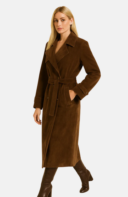 Mistrève | Trench Femme en Suédine Ceinturé – Élégance Classique et Modernité Raffinée