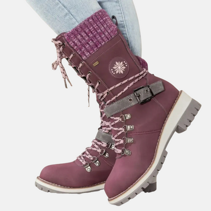 Mistrève | Bottes d’Hiver Femme à Lacets – Semelle Antidérapante