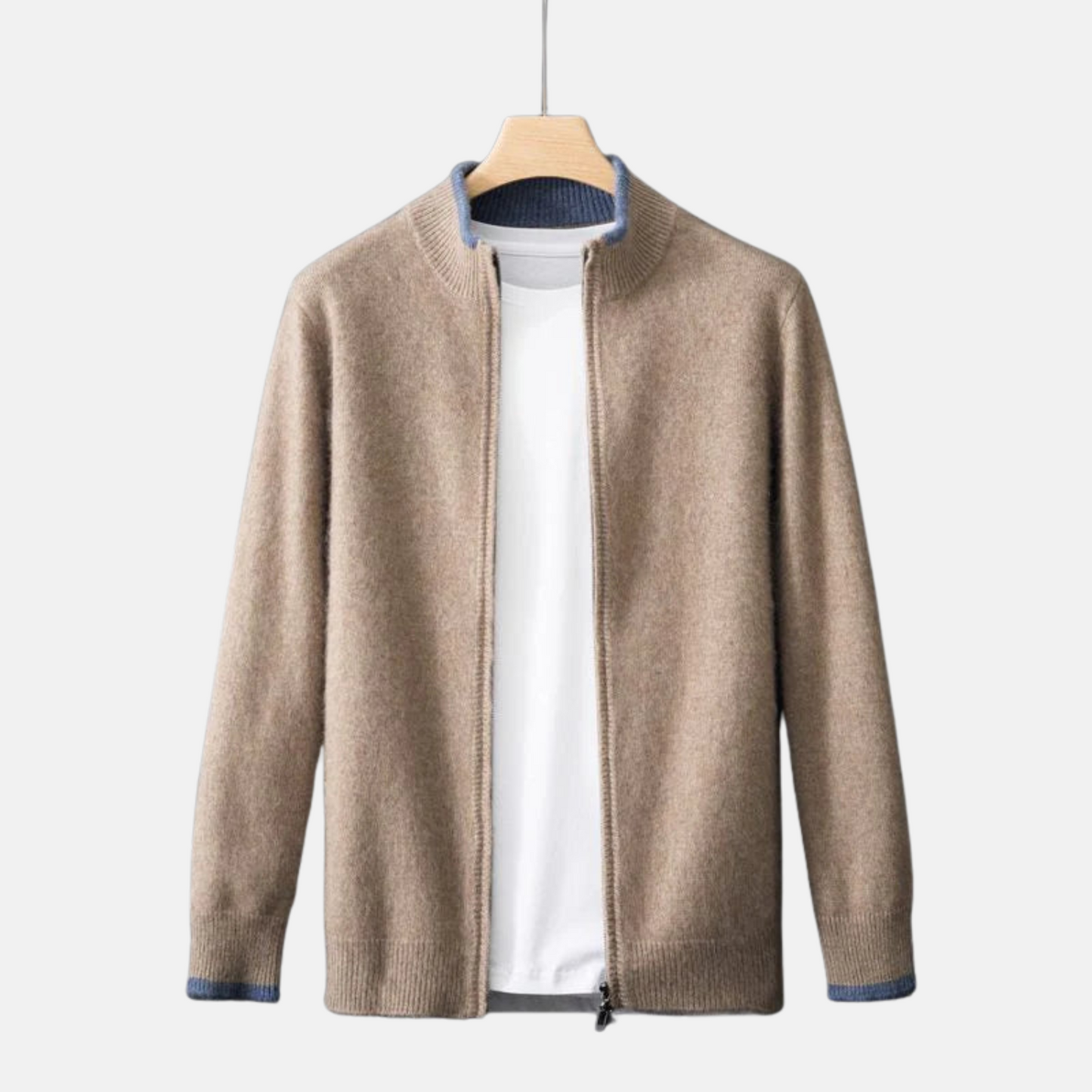 Mistrève | Veste Zippée en Cachemire – Douceur Absolue & Élégance Minimaliste