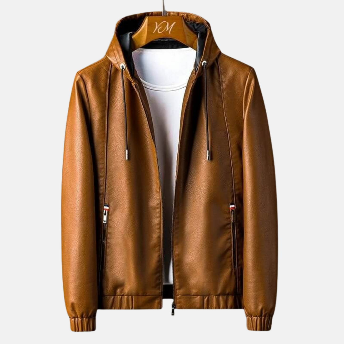 Mistrève | Veste Homme en Cuir à Capuche –  Élégance Moderne