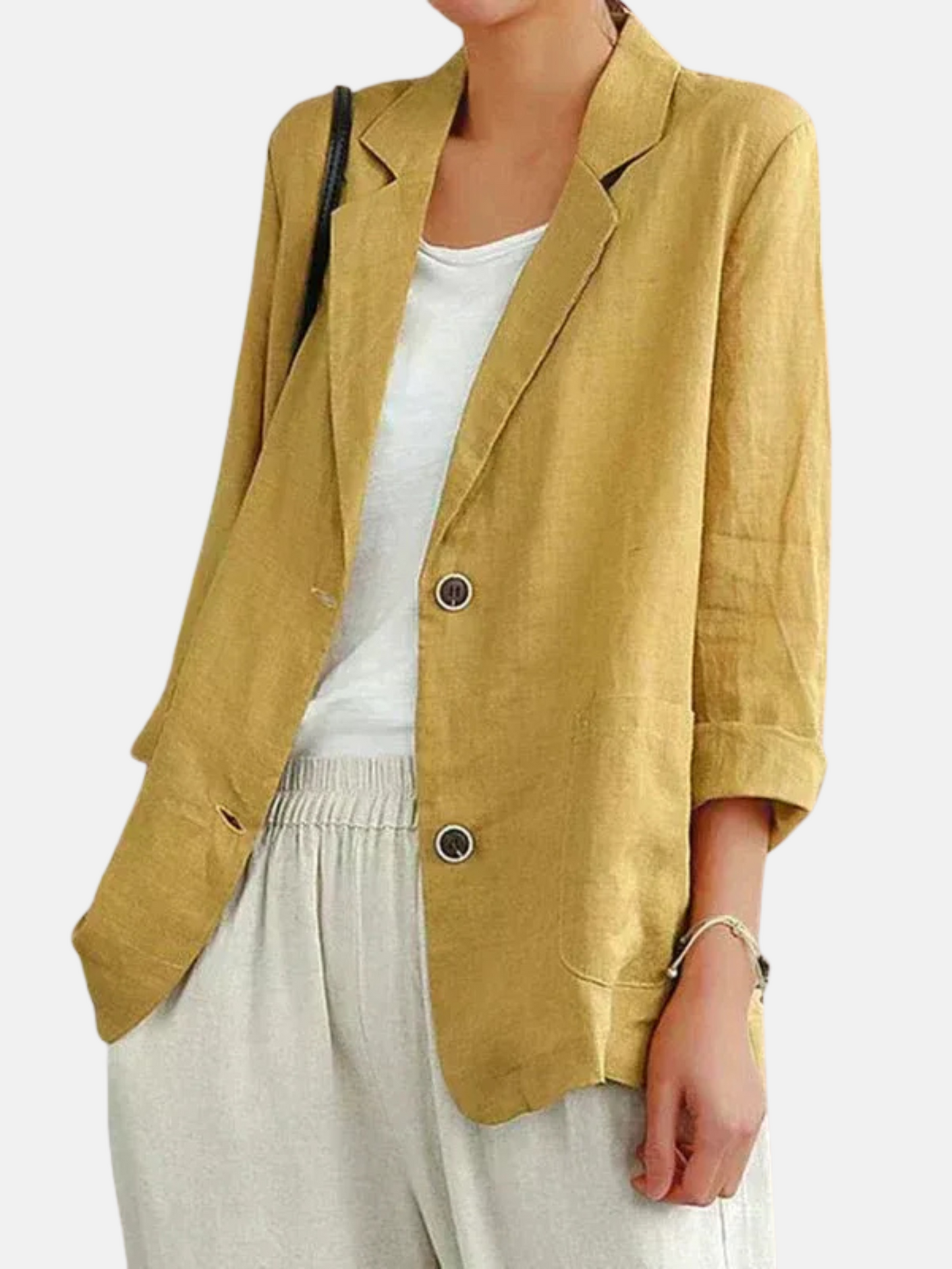 Mistrève | Blazer Femme Lin Décontracté – Élégance Naturelle & Confort Léger