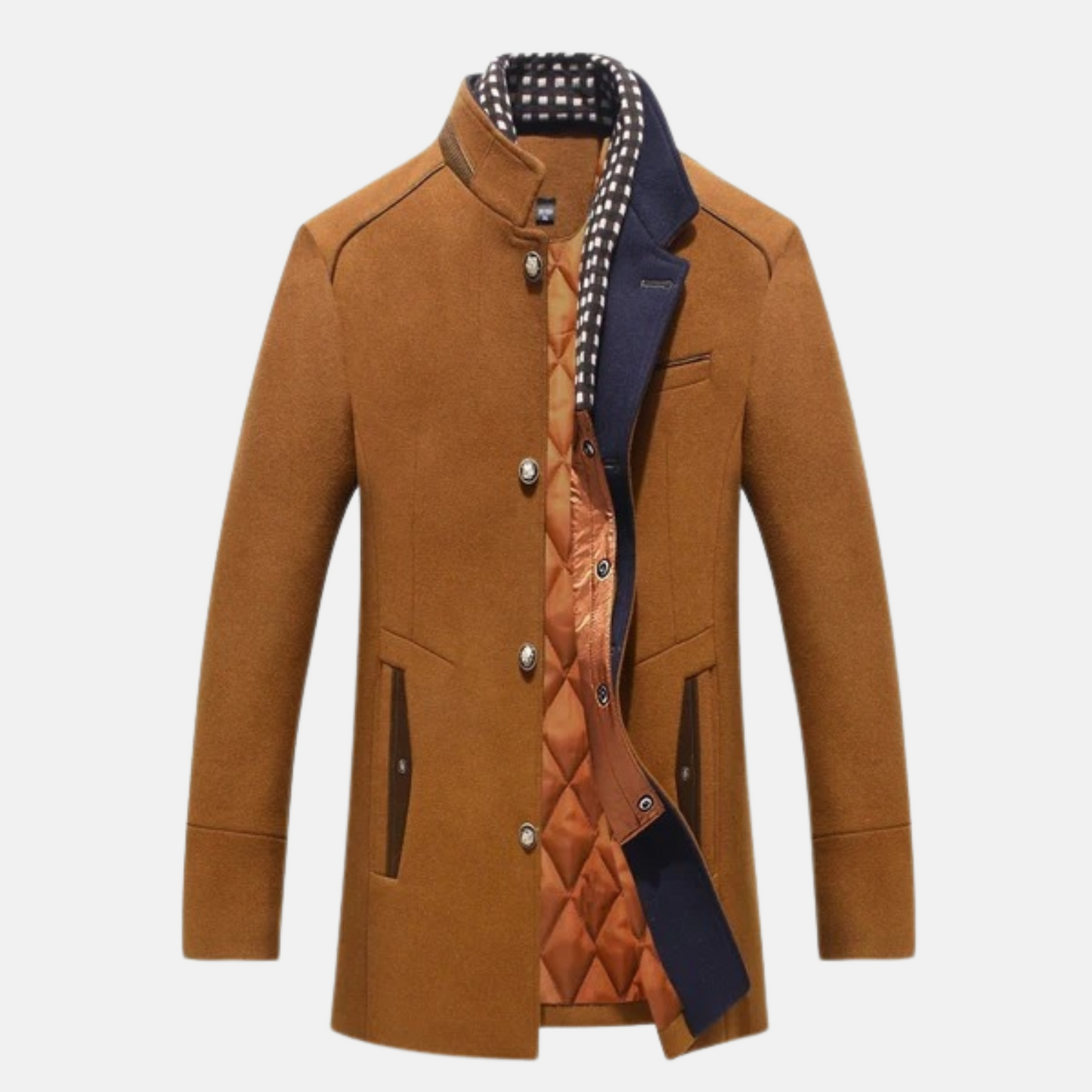Mistrève | Manteau Croisé Homme Laine  – Élégance Audacieuse & Finition Haut de Gamme