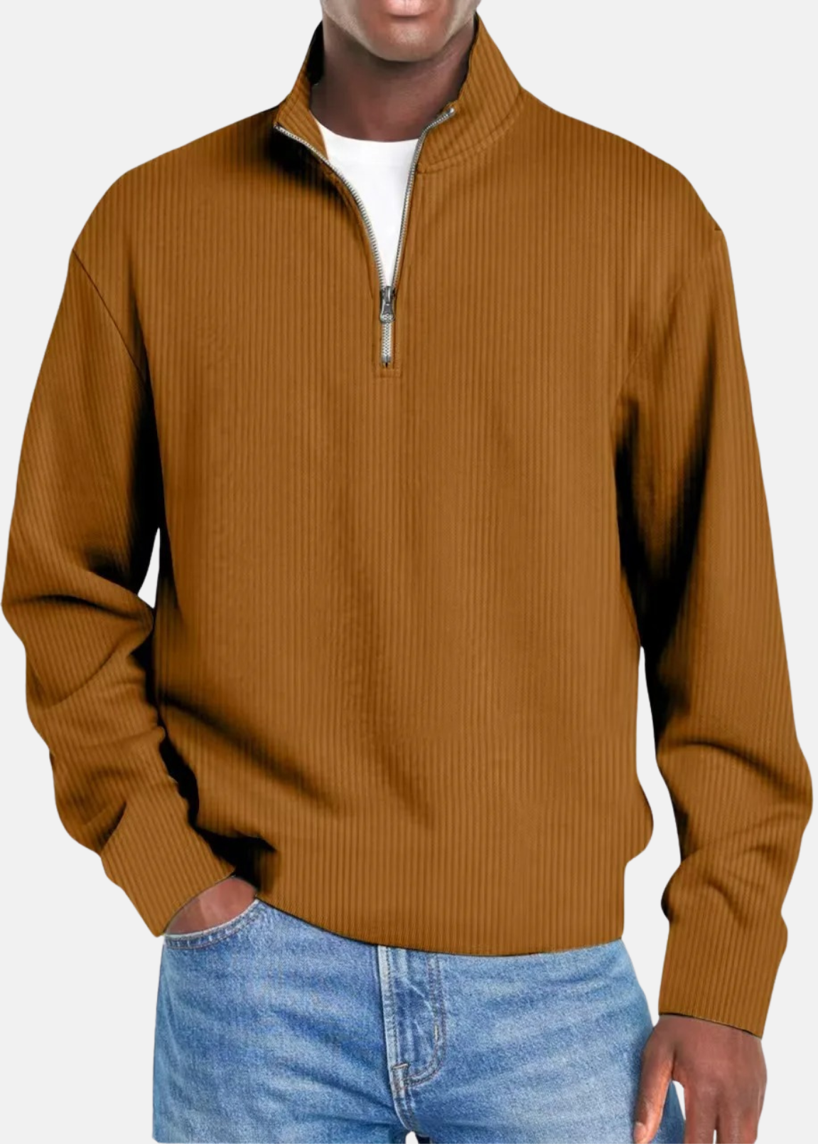 Mistrève | Polo Homme Zippé à Rayures –  Élégance Décontractée