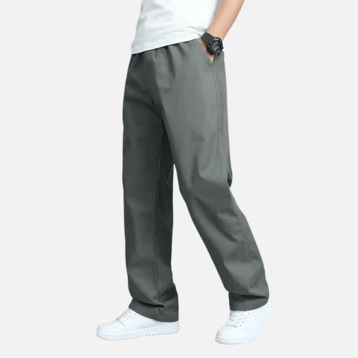 Mistrève | Pantalon Coton Homme Grande Taille – Coupe Droite & Poches Multiples