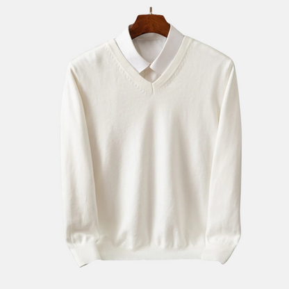 Mistrève | Pull Col V Homme – Douceur Intemporelle et Élégance Moderne
