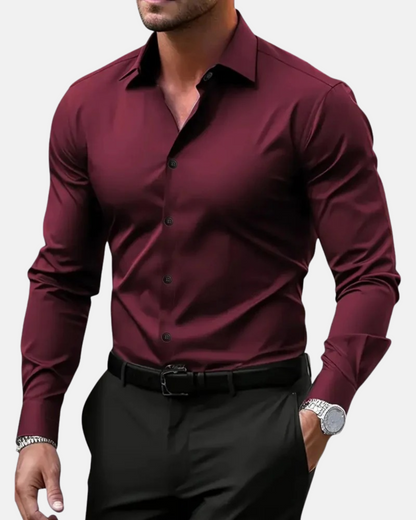 Mistrève | Chemise Homme Slim Fit Manches Longues – Élégance Formelle et Confort Moderne