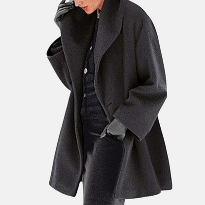 Mistrève | Manteau Femme en Laine à Large Col – Chaleur Hivernale & Élégance Intemporelle