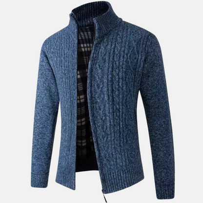 Mistrève | Gilet Tricoté Épais Homme – Col Montant, Chaud & Élégant pour l’Hiver