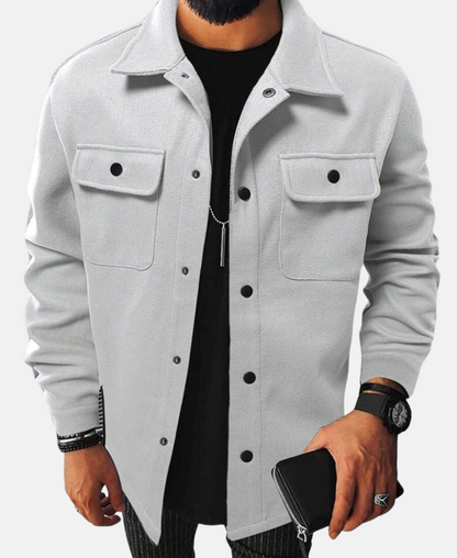 Mistrève | Surchemise Homme Boutonnée à Poches – Style Décontracté et Chaleur Moderne