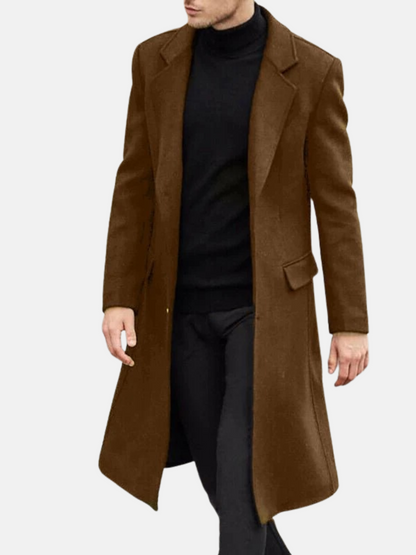 Mistrève | Manteau Long en Laine Homme –  Élégance Formelle