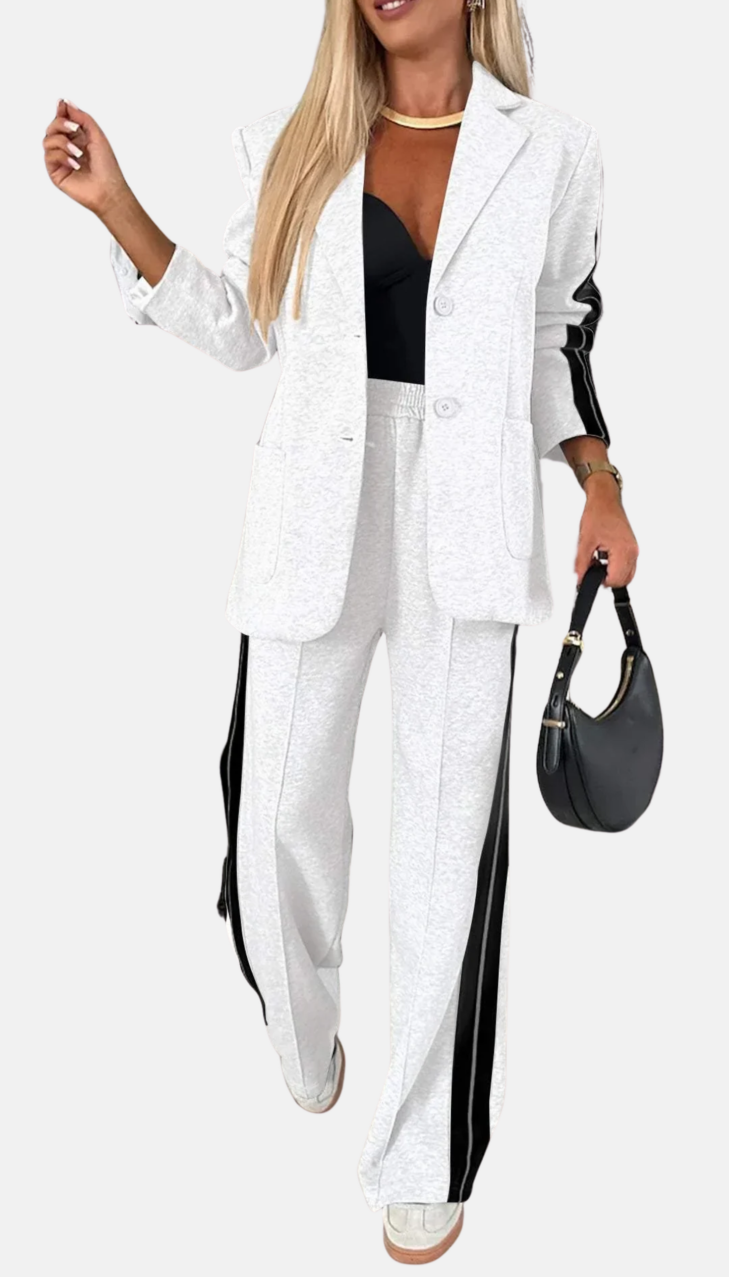 Mistrève | Ensemble élégant femme – blazer chic et pantalon rayé