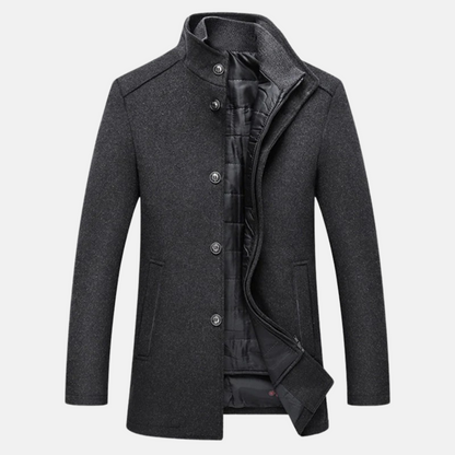 Mistrève | Manteau Long Homme à Manches Longues – Élégance Hivernale et Chaleur Intemporelle