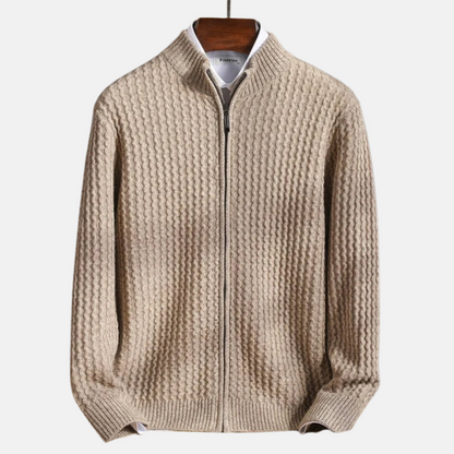 Mistrève | Gilet Zippé Homme en Laine Tricotée – Élégance Classique