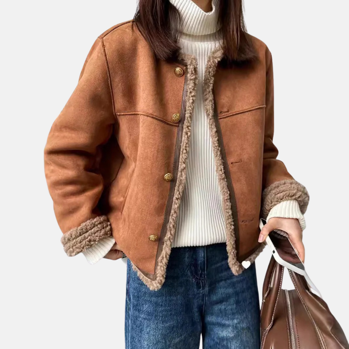 Mistrève | Veste Sherpa Suédine pour Femme – Confort Douillet & Style Citadin