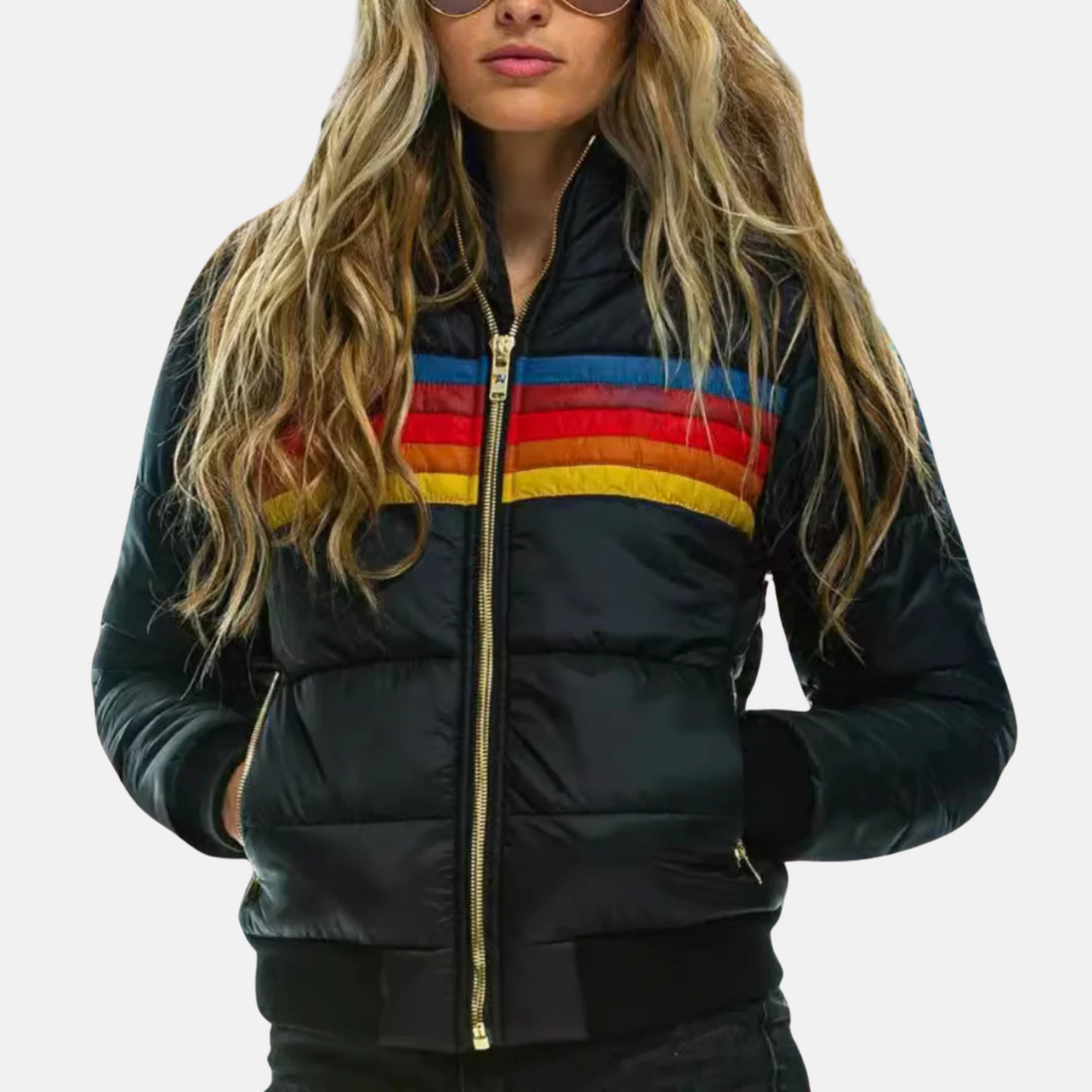 Mistrève | Veste Matelassée Rétro  – Accents de Couleurs Audacieux et Style Authentique