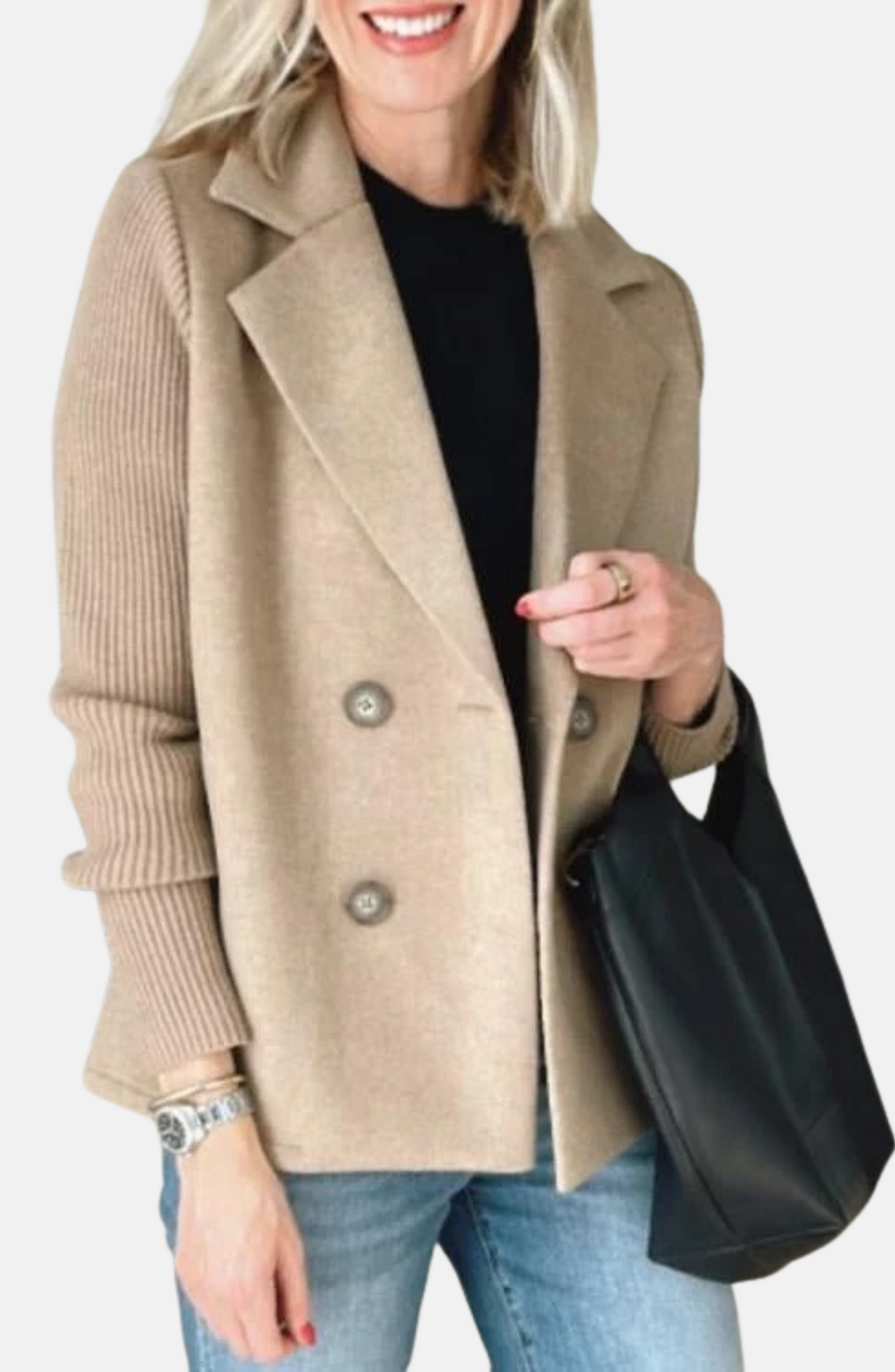 Mistrève | Blazer Élégant à Manches Tricotées