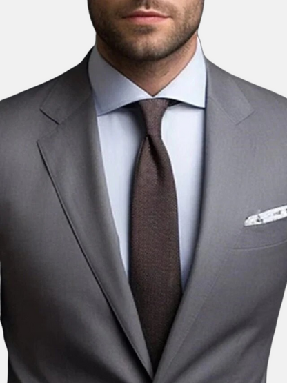 Mistrève | Costume Homme Gris 2 Pièces – Élégance Intemporelle pour Occasions Spéciales