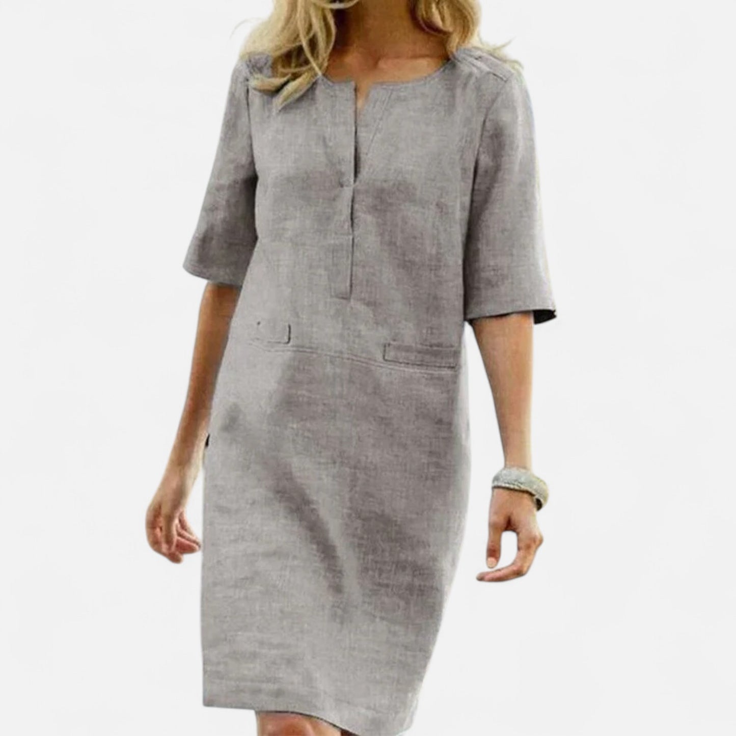 Mistrève | Robe d'Été Légère en Lin pour Femme – Fraîcheur Naturelle, Élégance Décontractée