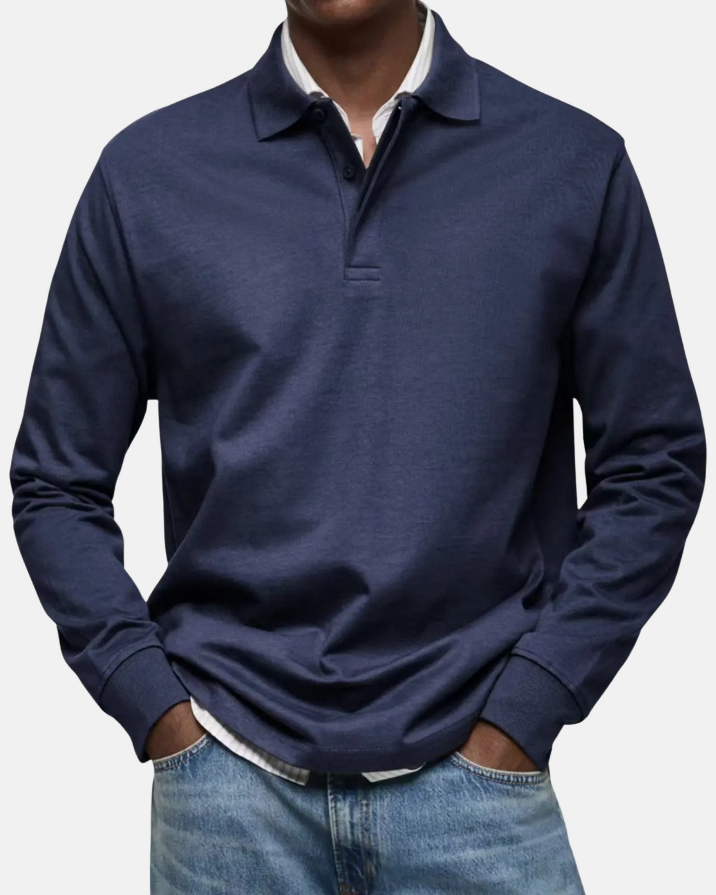 Mistrève | Polo Homme Manches Longues – Élégance Décontractée et Confort Quotidien