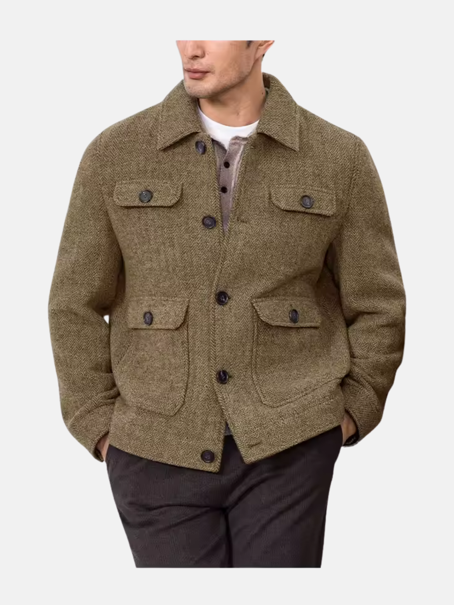 Mistrève | Herren Chevron-Muster Blazer – Klassische Eleganz und lässiger Stil
