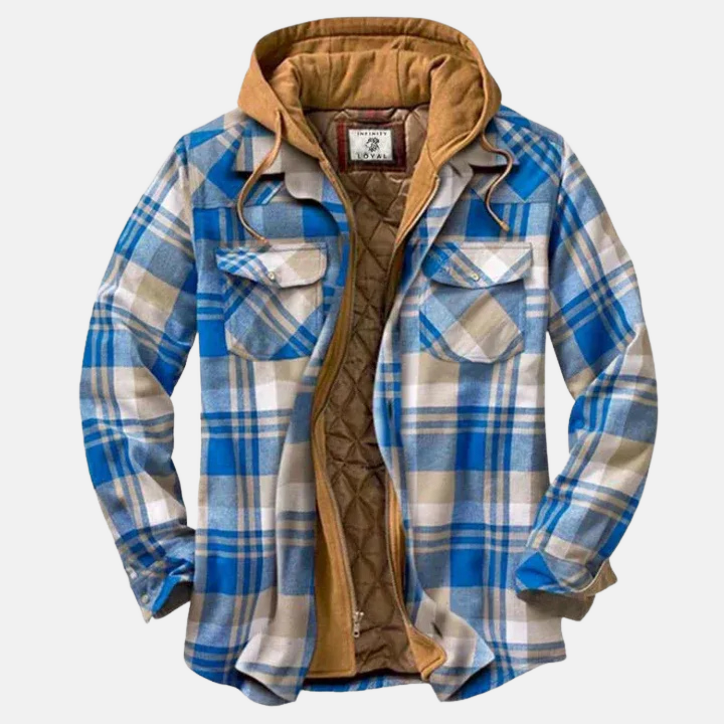 Mistrève | Veste Rétro en Flanelle Chaude avec Capuche – Style & Confort Extérieur